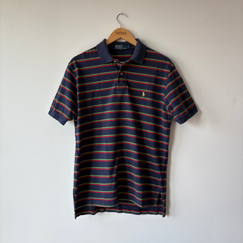 Vintage Ralph Lauren Striped Polo Shirt - M