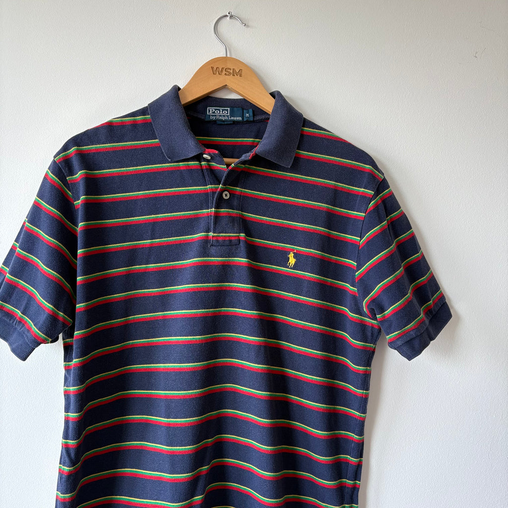 Vintage Ralph Lauren Striped Polo Shirt - M
