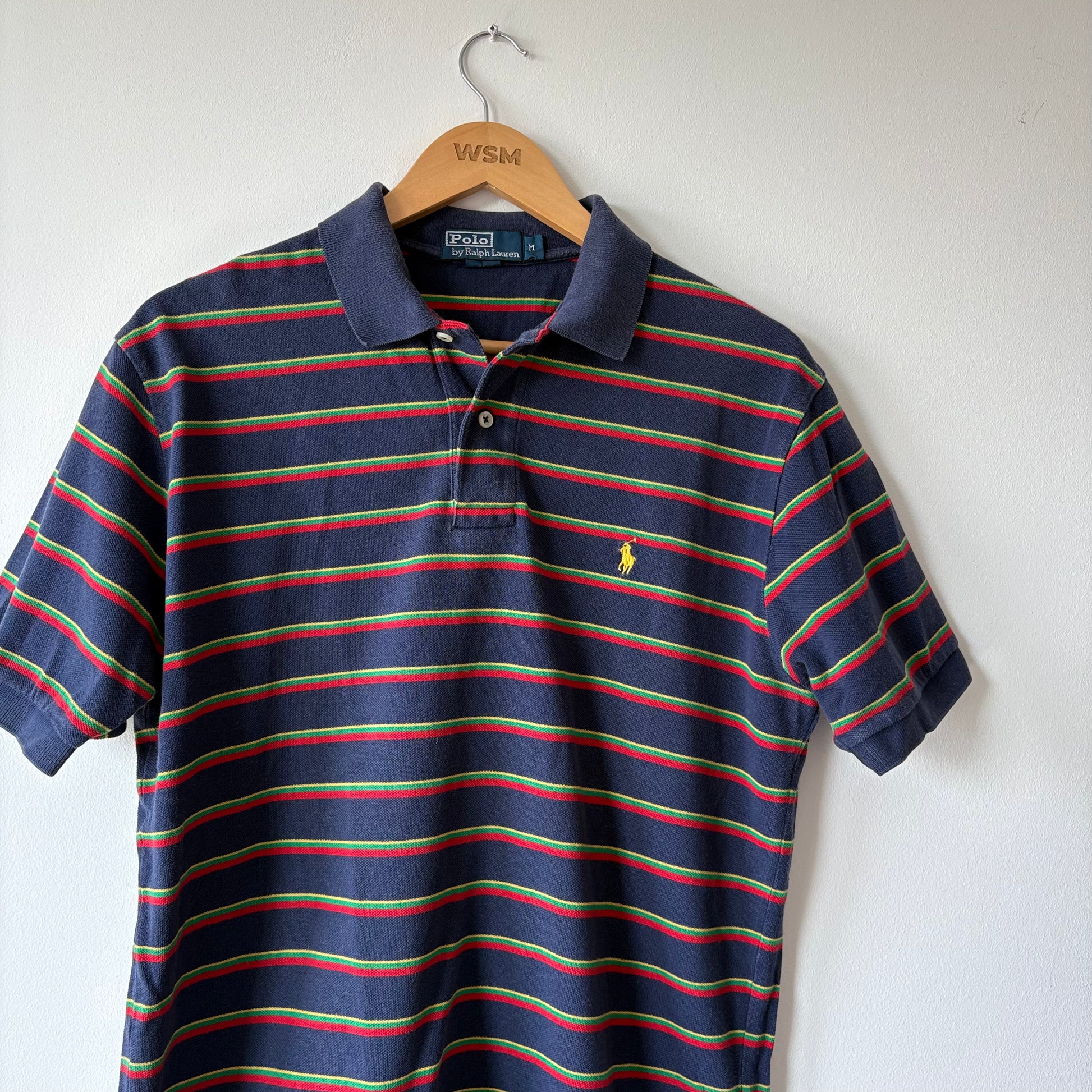 Vintage Ralph Lauren Striped Polo Shirt - M