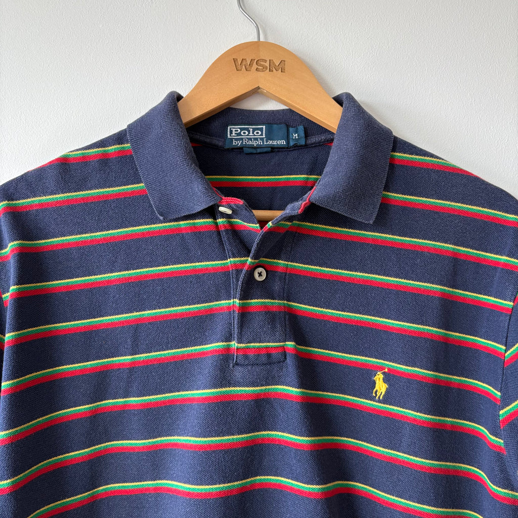 Vintage Ralph Lauren Striped Polo Shirt - M