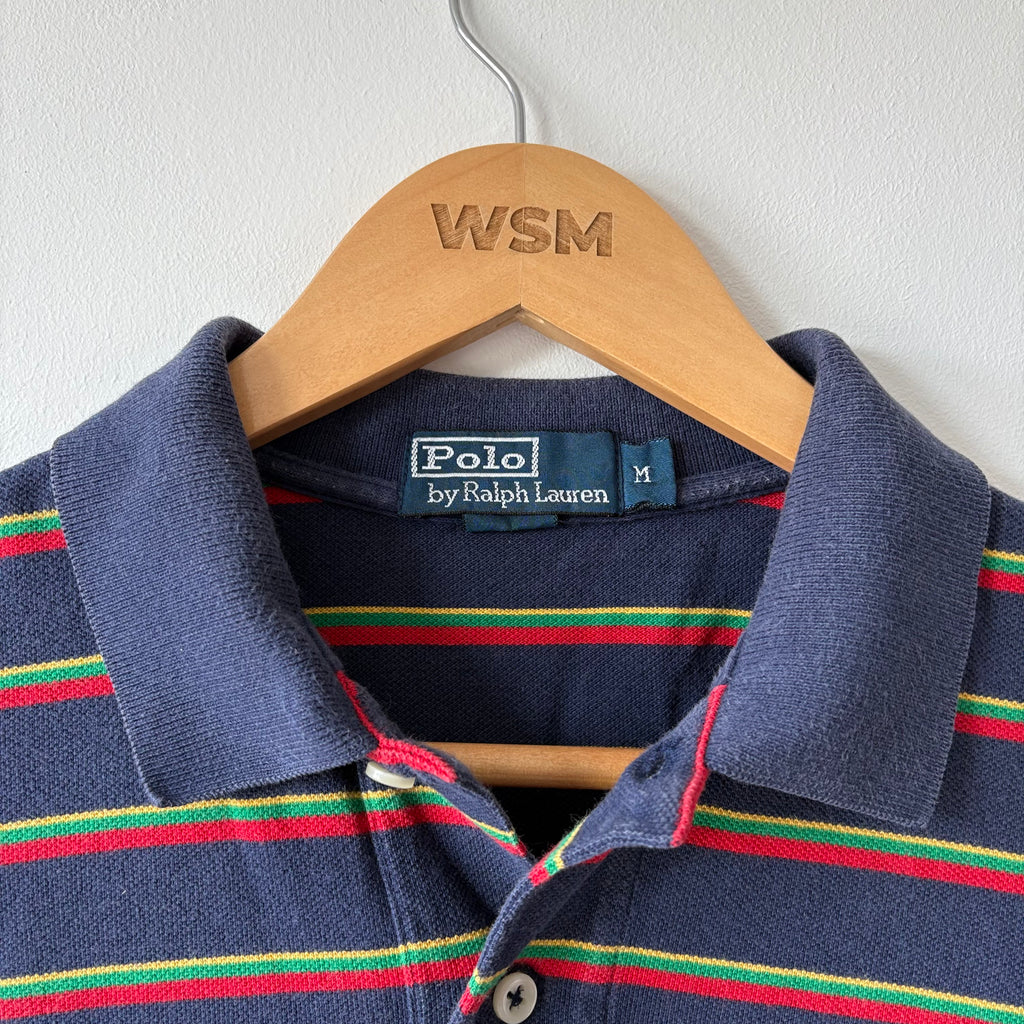 Vintage Ralph Lauren Striped Polo Shirt - M
