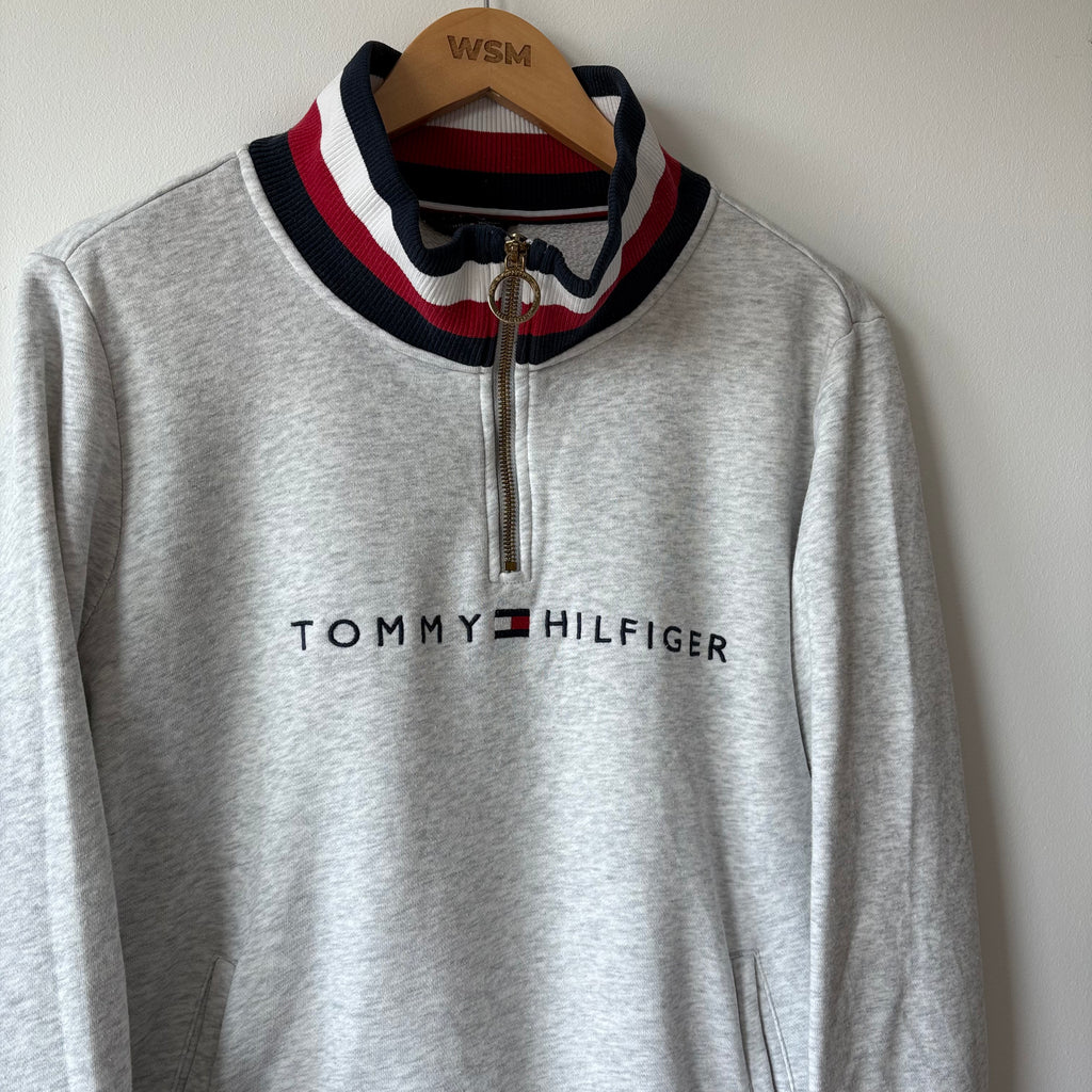 Vintage Tommy Hilfiger Quarter Zip Sweatshirt - L