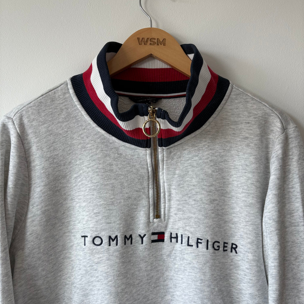 Vintage Tommy Hilfiger Quarter Zip Sweatshirt - L